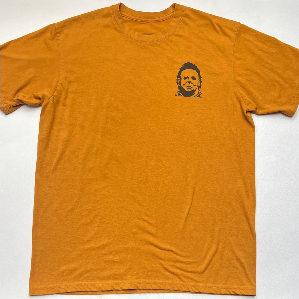Orange Graphic Halloween John‎ Carpenters Michael Myers T-Shirt